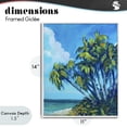 thumbnail image 4 of Stupell Industries Tropical Cerulean Sky & Palms White Framed Giclee Art, 11 x 14, by Dan Meneely, 4 of 8