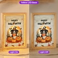 thumbnail image 2 of Happy Halloween Brittany Spaniel Witches Hat Pumpkin Carving Acrylic Plaque with Wood Photo Frame Box Brittany Dog Lover Gifts Idea Light Box - 02019, 2 of 5