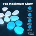 thumbnail image 5 of Graham Products Glow in The Dark Rocks 450PCS, Glowing Fish Tank Pebbles - Indoor/Outdoor Yard Décor; Garden/Aquarium/Planter/Walkway/Driveway, White, 5 of 11