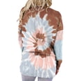 thumbnail image 3 of ZXSXSY Women Tie-dye Printed Contrast Color Long Sleeves Pockets Shirt, 3 of 3