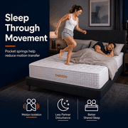 Bellable 14-inch King Hybrid Mattress, Medium-Firm Memory Foam and Innerspring in a Box
