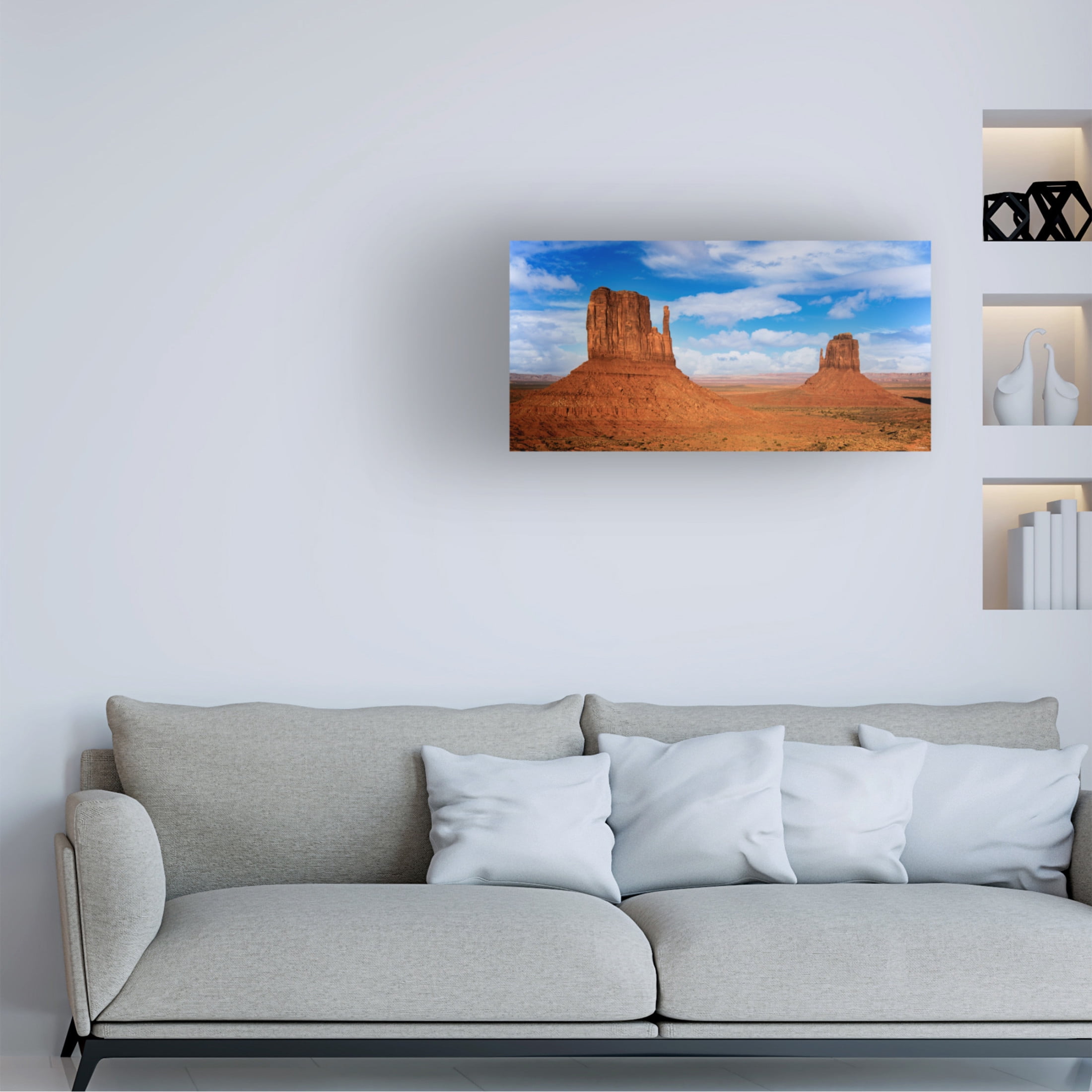 Canvas Wall Art - Gordon Semmens 'Return to Monument Valley 2' Wall Art for Living Room, Bedroom, or Office Décor by Trademark Fine Art - 32 x 16 Inches