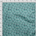 thumbnail image 4 of oneOone Polyester Lycra Turquoise Green Fabric Leaves Sewing Material Print Fabric By The Yard 56 Inch Wide, 4 of 4