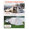 thumbnail image 5 of KFFKFF Inflatable SUV Tent with Awning, 8 x 6.7 ft 3-Season Tailgate Tent with Ventilated Doors & Mesh Window, PU2000mm Waterproof Rear Hatch Tent for Camping - Includes Air Pump, 5 of 9
