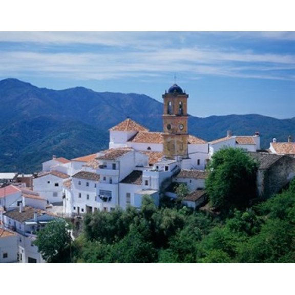 White Village of Algatocin Andalusia Spain Canvas Art - Paul Thompson  DanitaDelimont (36 x 28)