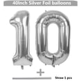 thumbnail image 3 of Globos numéricos LVMOQIQIU para 10 cumpleaños, plata, 40 cm, 2 unidades, 3 of 7
