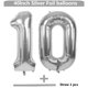 thumbnail image 3 of Globos numéricos LVMOQIQIU para 10 cumpleaños, plata, 40 cm, 2 unidades, 3 of 7