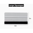 thumbnail image 2 of 3 x 6in Felt Edge Wrapping Squeegee Scratches-Free Decal Applicator Tool for Application of Craft Vinyl,Window Film and Wallpaper, Pack of 2, Silver, 2 of 4