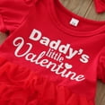 thumbnail image 5 of My First Valentines Day Baby Girl Outfit Lover Heart Letter Embroider Long Sleeve Romper Top Skirt 2 Piece Sets Girl Outfits for 9-12 Months, 5 of 8