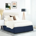 thumbnail image 4 of Empyrean 14" Microfiber Bed Skirt Tailored Drop Dust Ruffle, Navy Blue, Twin XL, 4 of 4