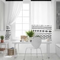 thumbnail image 5 of Boho Geometric Blackout Curtains for Bedroom, Abstract Art Vintage Striped Aesthetics Thermal Insulated Kitchen Drapes with Grommets, Light Blocking Window Treatment, 2 Panels 42" x 54", 5 of 7