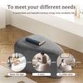 thumbnail image 4 of UIXE Rounded Triangle Ottoman Pebble Footstool Upholstered Coffee Side Tables for Living Room Bedroom Entryway, Gray, 4 of 6