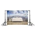 thumbnail image 3 of ABPHOTO 7x5ft Photography Backdrop New York City Skyscraper Modern Building Blue Sy White Cloud Interior Wallpaper White Sofa Ric Wood Floor Photo Background Backdrops, 3 of 4