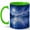 Green, variant on Moonlit Mountain Lake 11oz Ceramic Mug, Blue Night Landscape Art