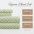 thumbnail image 4 of Linen Market 4 Piece Sheet Set Patterned, Queen, Scallop Sage, 4 of 4