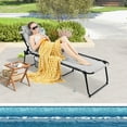 thumbnail image 4 of Costway Patio Folding Chaise Lounge Chair Portable Sun Lounger with Adjustable Backrest, 4 of 10