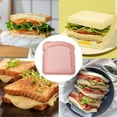thumbnail image 7 of 1 Pc Toast Shape Sandwich Box,Sandwich Containers for Picnic,Sandwich Box for Lunch Box,Sandwich Box Plastic Container with Lid,Sandwich Keeper for Adults Prep Microwave (Pink), 7 of 7