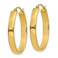 thumbnail image 2 of 14k Lightweight Oval Hoop Earrings, 2 of 3
