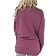 thumbnail image 2 of JustVH Women's Long Sleeve Casual Sweatshirt Pullover Loose Tunic Shirts Blouse Tops With Pocket, 2 of 4