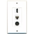 thumbnail image 1 of RiteAV - 1 Port HDMI and 1 Port Toslink and 1 Port Cat5e Ethernet White Decorative Wall Plate, 1 of 1