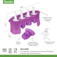 thumbnail image 5 of Tovolo Mermaid Popsicle Mold Silicone Ice Pop Mold with Sticks for Kids Set of 4, Homemade Frozen Treat Popsicle Molds BPA Free Dishwasher Safe Mermaid Snacks Popsicle Maker with Drip Guard, 5 of 9