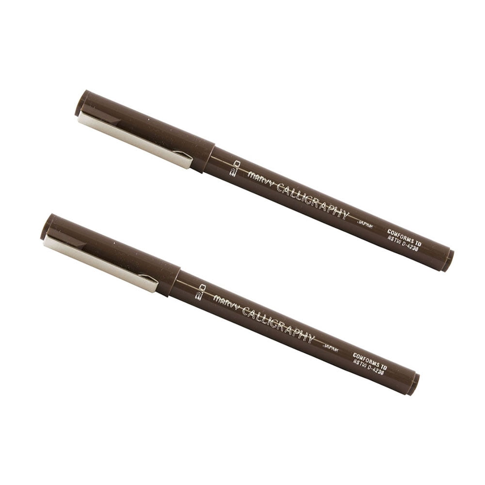 JAM Calligraphy Pens, 2.0 mm, Brown, 2/Pack