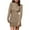 Z5-Khaki, variant on Women Plus Size Dresses Winter Sweater Knit Turtleneck Warm Long Sleeve Pocket Mini Sweater Dress