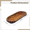 thumbnail image 4 of Rustic Teak Wood Fruit Tray with Wavy Edge – 11 Inch Oval Serving Platter, Thai-Style Natural Wooden Dish for Home, Hotel, Restaurant – Ideal for Fruits, Snacks, Cheese & Appetizers, 4 of 5