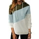 thumbnail image 1 of Patchwork Con Capucha Suelta Top Manga Larga Con Cordón Mujer Sudadera Con Capucha Para Otoño Invierno Gris Claro L, 1 of 6