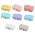 thumbnail image 2 of Estuche para joyas Wosthever Caja hermosa delicada Portátil Gran capacidad Soportes para pendientes multifuncionales Collar para el hogar Almacenamiento y organización del hogar Blanco 12*7.5*4 cm, 2 of 6
