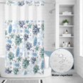 thumbnail image 2 of No Hook Shower Curtain, Blue Teal Coastal Shower Curtains for Bathroom with See Through Top Window, Coral Starfish Seaside Summer Beach Waterproof & Washable Bath Curtain Small Stall 36"x78", 2 of 9