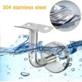thumbnail image 5 of 304 Stainless Steel Handrail Bracket for Staircase Railing Wall Bracket Wood Railing Silver (4 Pieces),140g, 5 of 5