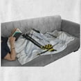 thumbnail image 6 of Vintage Airplane Soft Flannel Fleece Throw Blanket, P-51 Dallas Doll Detailed Illustration American Air Force Classic Plane, Cozy Plush for Indoor and Outdoor Use, 60" x 80", Multicolor, by Ambesonne, 6 of 6