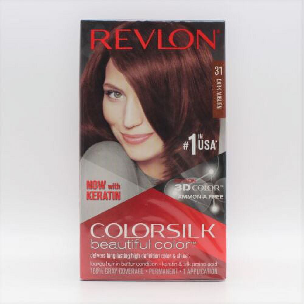 Revlon ColorSilk Hair Color, [31] Dark Auburn 1 ea (Pack of 3)