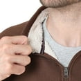 thumbnail image 5 of BC Clothing Men’s Bonded Fleece Lined Body Lined Quarter Zip Pullover Top (Brown, Large), 5 of 6