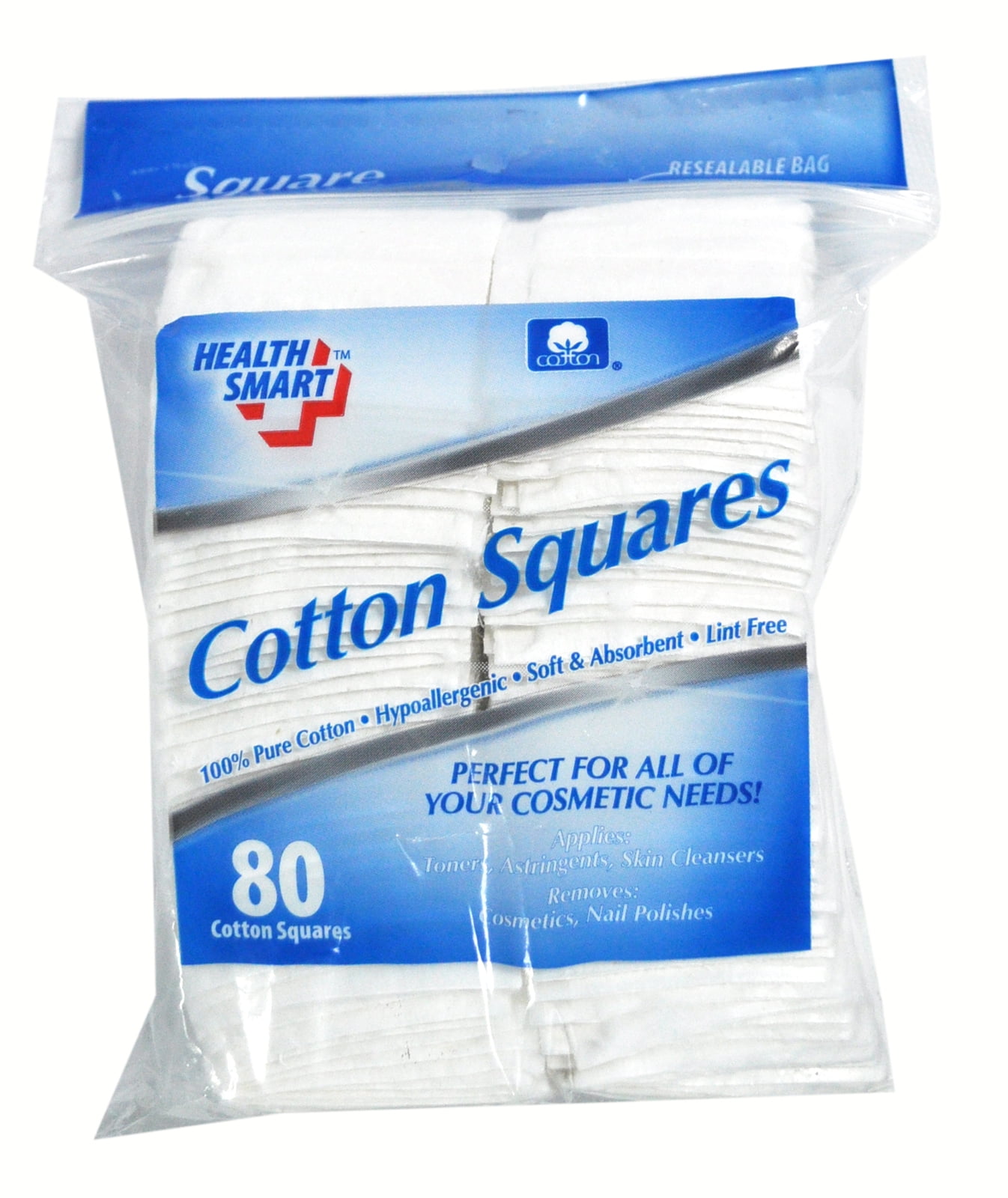 Health Smart Square Cotton Pads