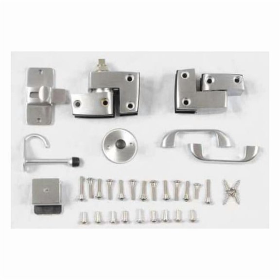 3-1/4" x 3-1/4" Outswing Slide Latch Door Hardware, Aluminum Alloy