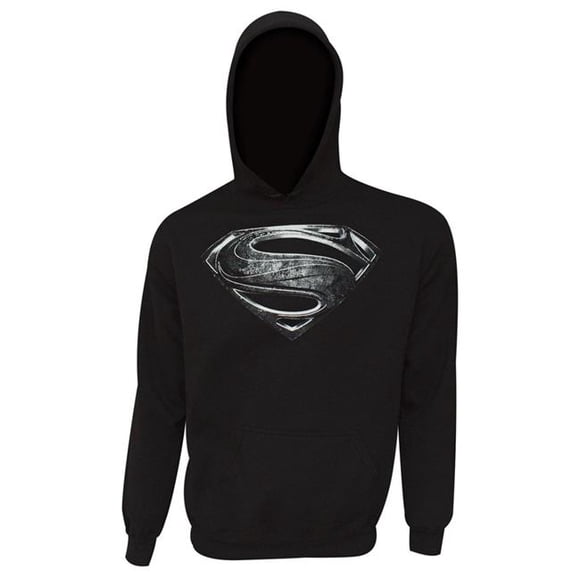 Superman Superman hoodsupsilvrmovsymM Symbole de Film Argenté Chandail à Capuchon pour Hommes - Moyen