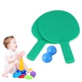 thumbnail image 2 of EeaseCA 1 Pair Table Tennis Bats Plastic Racket Children Practice Training Plastic Pats for Kids (Green), 2 of 8
