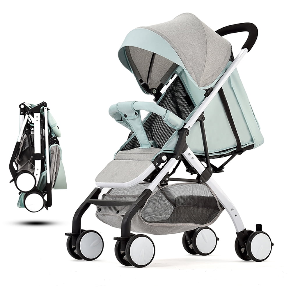 Airplane Baby Stroller One Step Fold Lightweight Convertible Baby