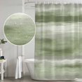 thumbnail image 4 of Shower Curtain Bathroom Set Abstract Sage Green Gradient Waterproof Fabric Shower Curtains with Grommets&Hooks, Retro Oil Painting Art Privacy Bath Curtain for Bathtub 36x72in, 4 of 9