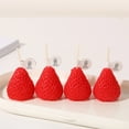thumbnail image 4 of Luxicdy 4PCS Strawberries Candles Gifts for Women, Aromatherapy Candle, Room Decor Cute Strawberries Shaped Scented Candles, Aesthetic Decorative(Red), 4 of 6