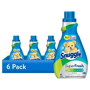 (6 pack) Snuggle SuperFresh Liquid Fabric Softener with Odor Eliminating Technology, Original, 42.8 oz, 41 Loads