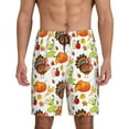 thumbnail image 2 of Picia Thanksgiving Turkey Pajama Shorts for Men, Men's Pajama Bottoms, Sleepwear,Short Pajama Pants-Small, 2 of 9