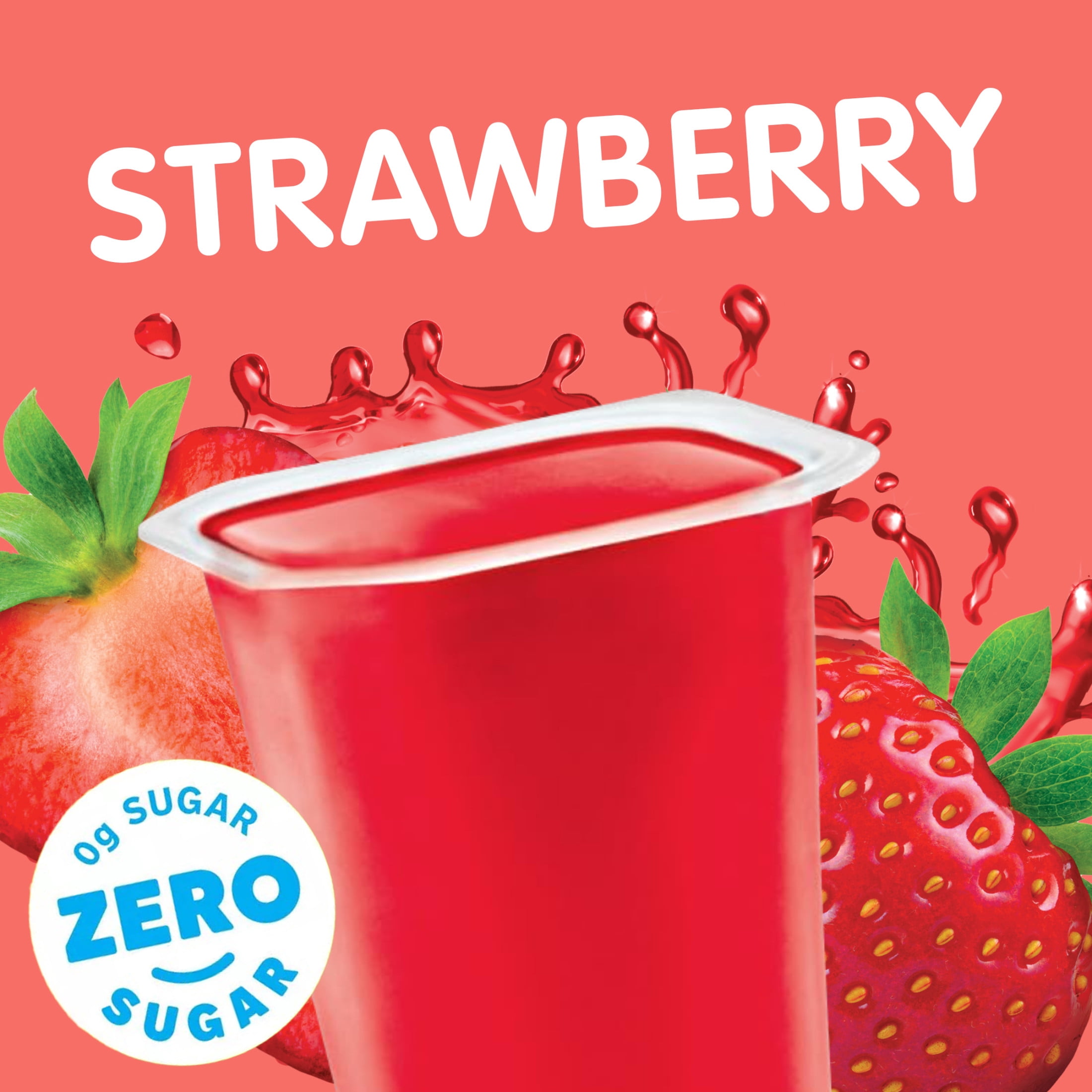 (8 pack) Snack Pack Zero Sugar Strawberry Flavored Juicy Gels, 3.25 oz Snack Cups, 4 Count