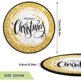 thumbnail image 2 of Coolnut Merry Christmas Golden Shining Christmas Tree Mats Waterproof Tree Skirt, Glitter Xmas Tree Stand Tray Mat Floor Protector Pad for Holiday Party Decoration, 28.3", 2 of 6