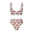 thumbnail image 5 of Daiia Watercolor Red Truck And Fir Tree Women's Bikini Set Two Piece Swimsuit High Waisted Bikini Adjustable Straps Bikini Perfect for Beach, Pool, and Summer Vacation-XX-Large, 5 of 9