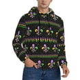 thumbnail image 2 of Daiia Mardi Gras Fleur de Lis for Men's Fashion Hoodies & Sweatshirts with Kangaroo Pocket Hooded Sweatshirt Breathable & Moisture Wicking-Small, 2 of 7