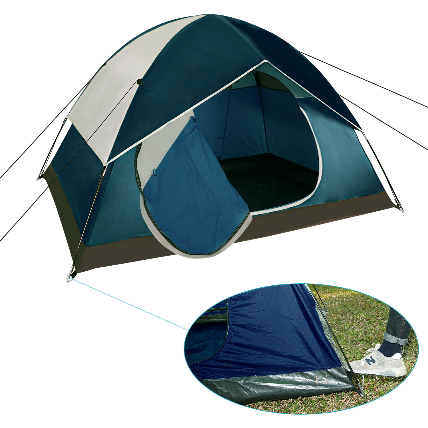 82.7x59.1x47.2" Outdoor Sports Tent Lightweight Compact 2-3 Man Pop-Up Shelter 