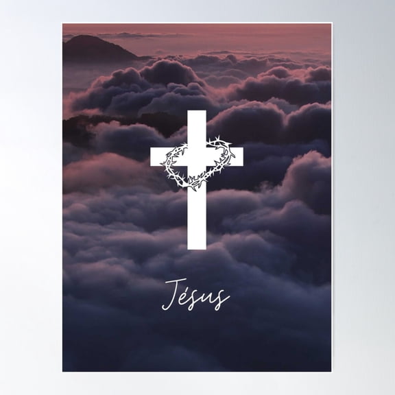 Crown And Cross Of Jesus - 6 Poster Wall Art, Modern Wall Decor For Living Room Bedroom, 16x24 UNFRAMED